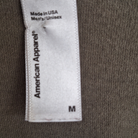 Frenchie Tee SzM Army Green Faux Pocket - Picture 4 of 8